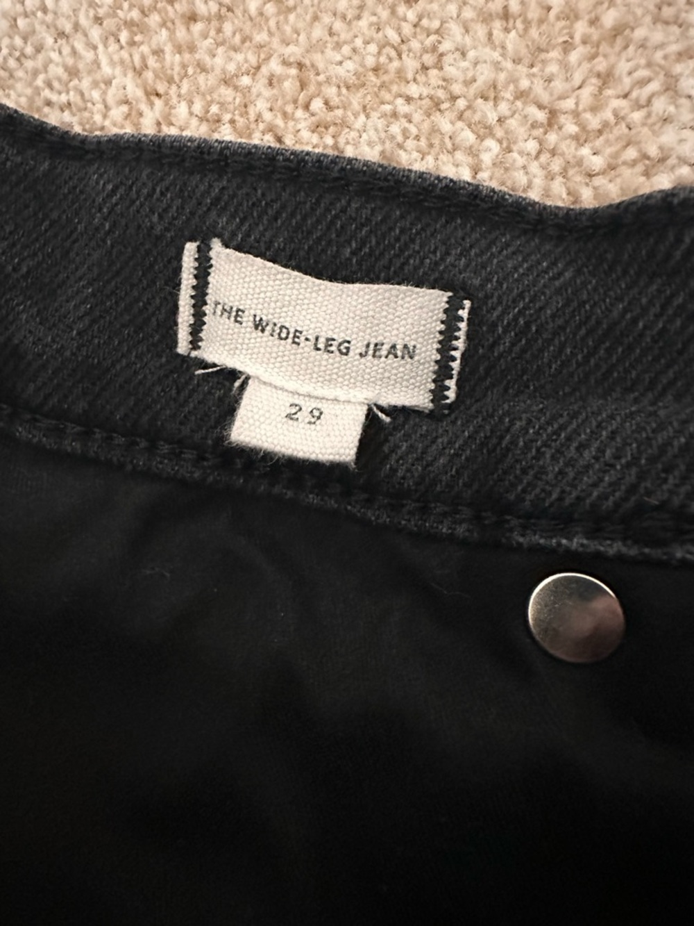 Madewell High Rise Wide Leg Jeans Black Size 29 - Picture 9 of 13